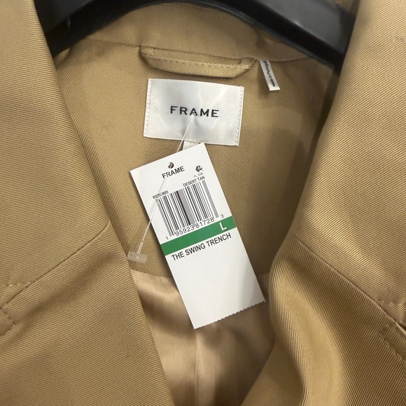 Frame Denim Tan Double-Breasted Trench Coat - Picture 4 of 4